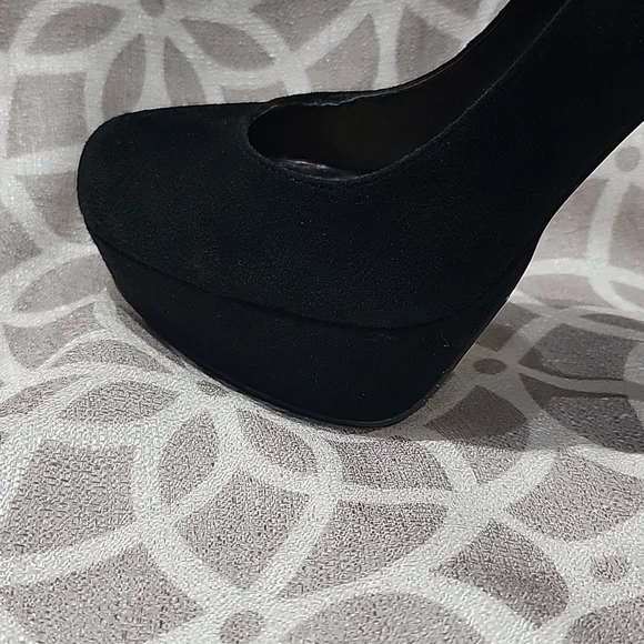 Steve Madden Whimsigoth leather Upper Caryssa Black Suede  Shoes 7.5 - Picture 8 of 10